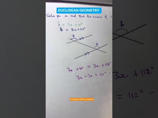 Euclidean Geometry Question #funmath #mathstutor #maths #shorts #geometry