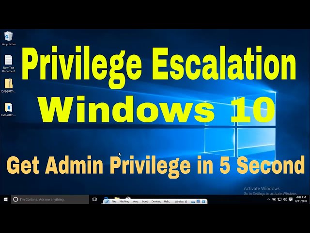 Windows 10 Privilege Escalation Demonstration