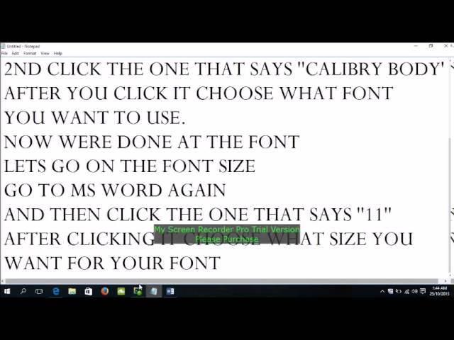 How to change the font,font size and font color tutorial