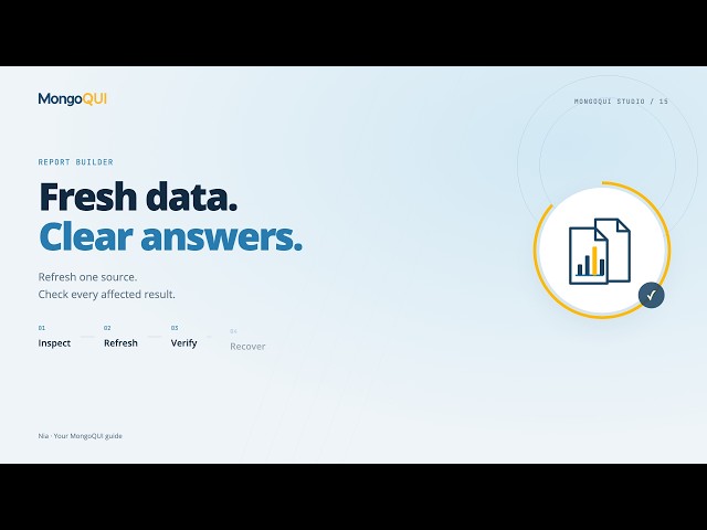 Refresh a MongoDB Report and Recover Its Data | MongoQUI