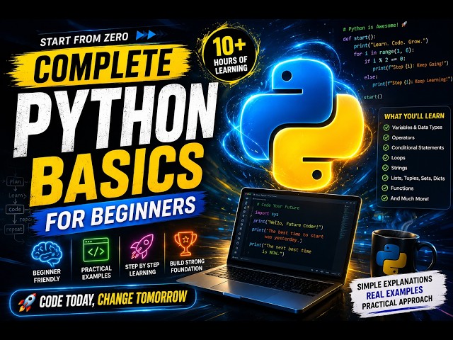 Python Programming for Beginners | Complete Python Basics Tutorial