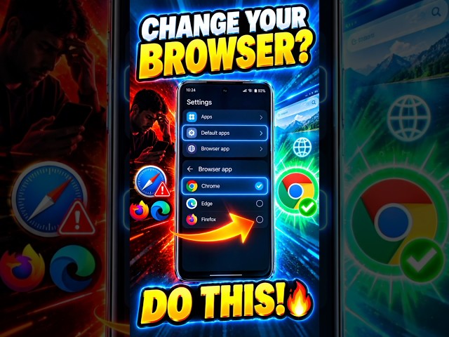 Change Your Default Browser on Android! 🔥🙄📱 #AndroidTips #usashorts #usa #TechTips #Shorts