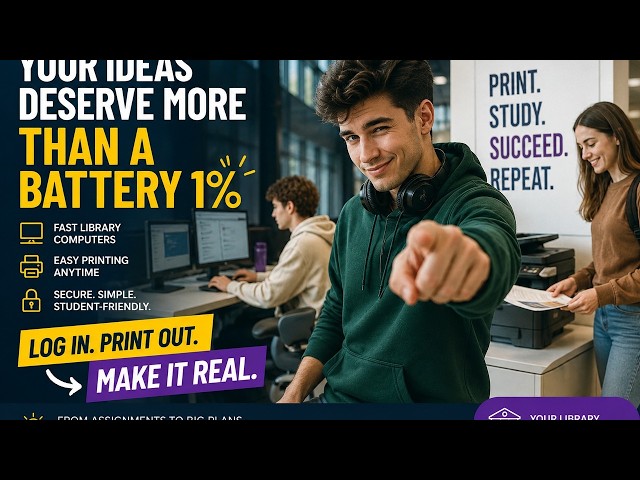 How to use library computers and printing services