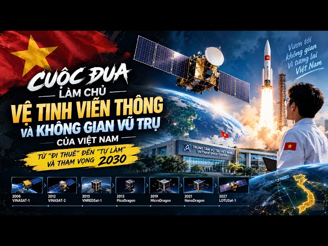 VIỆT NAM TỪ “ĐI THUÊ” ĐẾN “TỰ LÀM”: CUỘC ĐUA LÀM CHỦ VỆ TINH VÀ CHINH PHỤC KHÔNG GIAN VŨ TRỤ