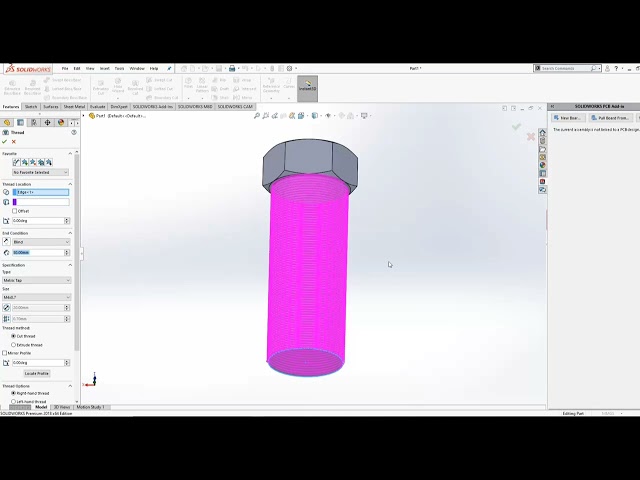 Today we will learn how to create Hex and Thread. | Solidwork mechanical engineering drawing 