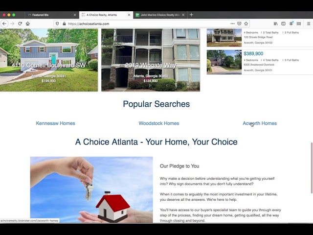 PureIDX Cloud based Real Estate Website in Atlanta for John Marino using IDX Broker