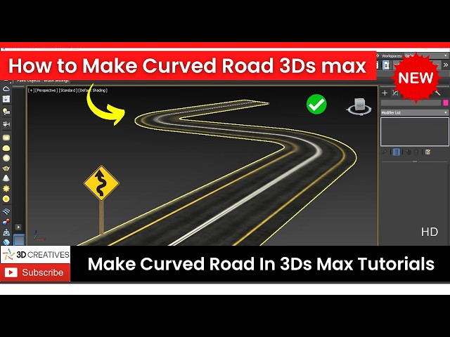 How to Make Curved Roads in 3Ds Max
