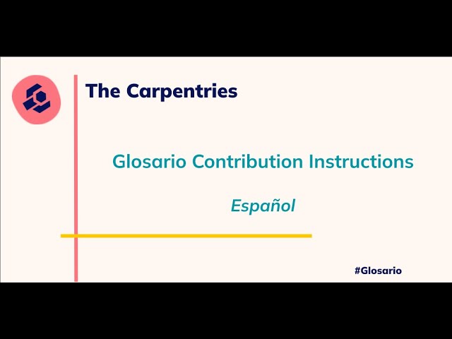 Glosario Contributions Instructions in Español