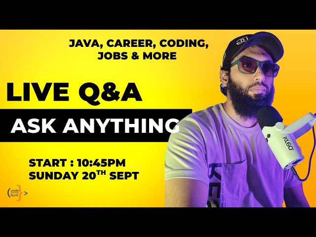 LIVE Q&A 🔥 ASK ME ANYTHING! | Java, Career, Coding, Jobs & More
