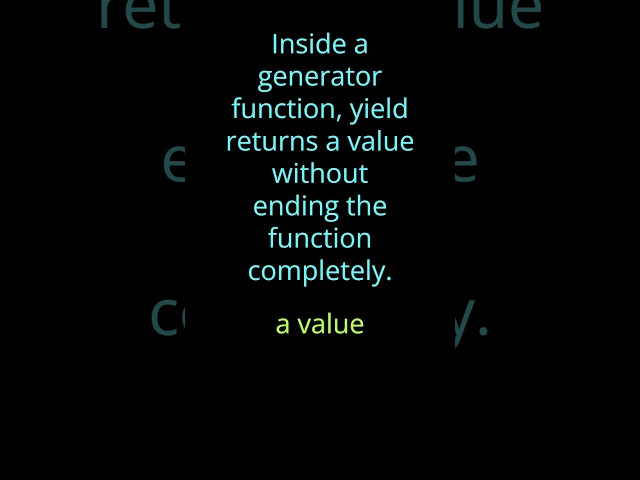 yield keyword