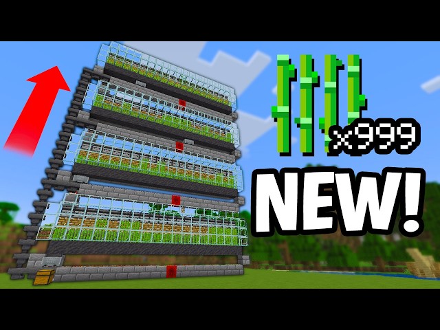 Minecraft Easy Sugarcane Farm 1.21/26.1+ [JAVA & BEDROCK]
