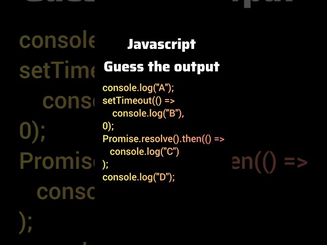 Javascript interview question event loop #javascriptinterview