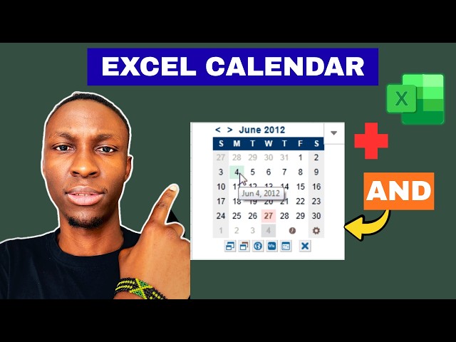 How to insert Excel Calendar | Beginners guide