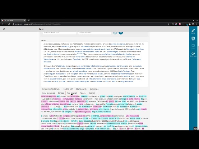 eZ platform 3: Editor Echoes / Non neutral / Flexion highlighting