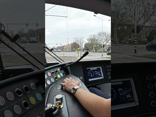 Life of a Tram Driver 🚊🇳🇱 #pov #cabview #netherlands #tram #driver #timelapse