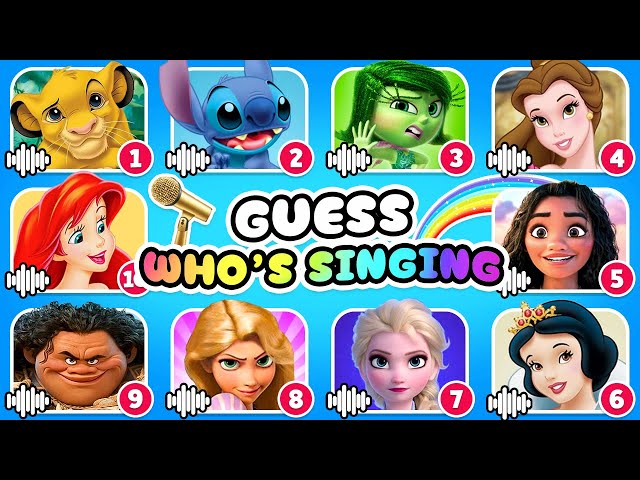 Guess The Disney Character by Voice 🎵✨⭐️ Disney Song Quiz | Moana, Poppy, Inside Out, The Lion King