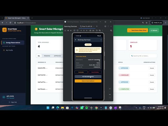 Smart Solar Microgrid Trading System - End-to-End System Demonstration | SE4040