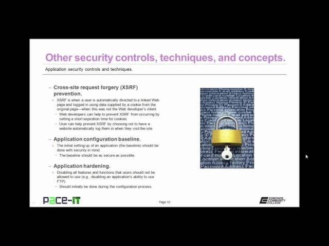 PACE-IT: Security + 4.1 - Application Security Controls and Techniques