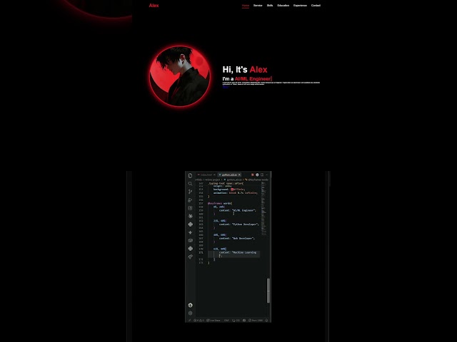 Portfolio Website by using HTML & CSS || --- No Talk