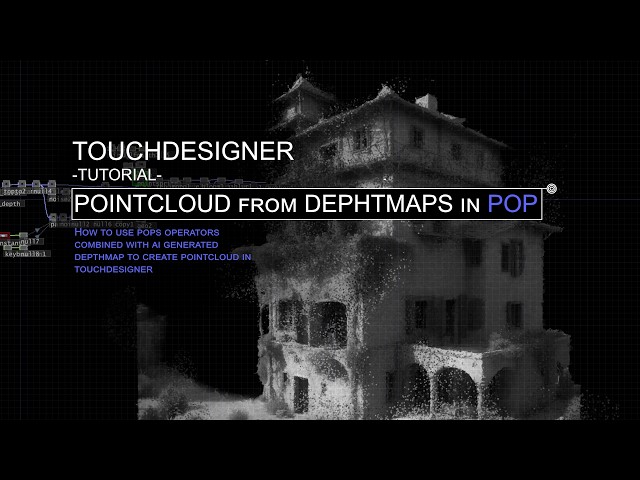 Pointcloud from Depthmap using POPs operator in Touchdesigner.