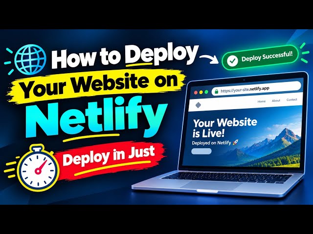 How to Deploy a Website on Netlify ( Free Hosting ) | Projects By Coding