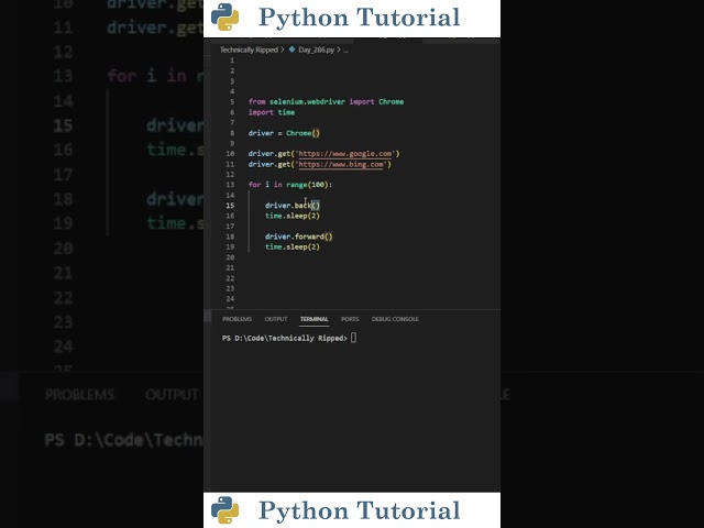 Navigating Websites With Selenium | Python Tutorial