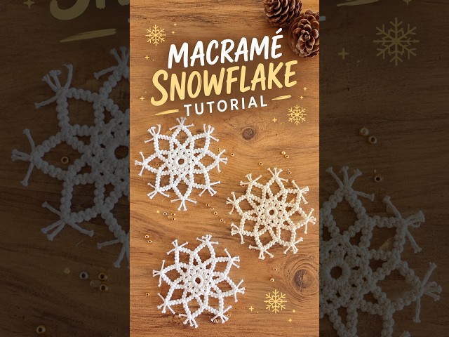 Handmade Macramé Snowflakes ❄️ | Christmas DIY