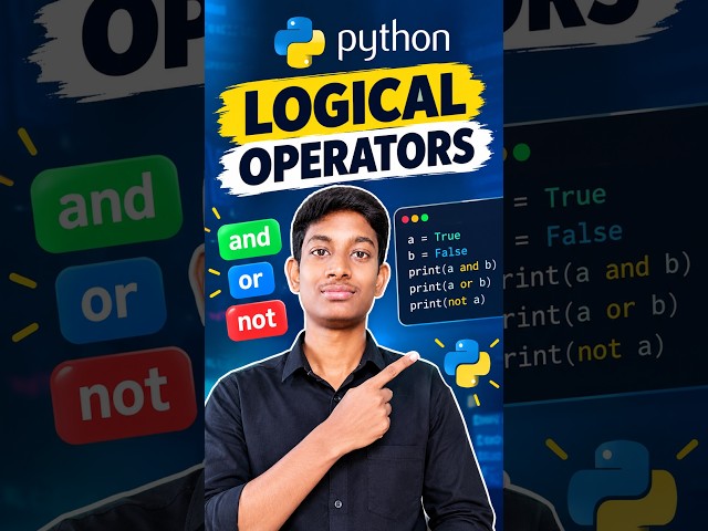 Python Logical Operators Explained in Telugu | AND, OR, NOT 🔥 #Shorts