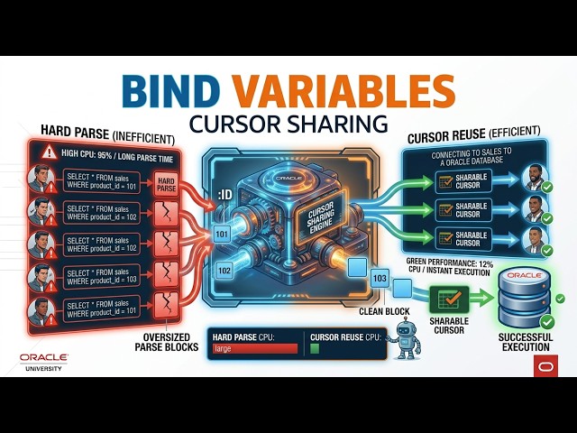 Bind Variables in Oracle Database | Hard Parse, Soft Parse & Cursor Sharing