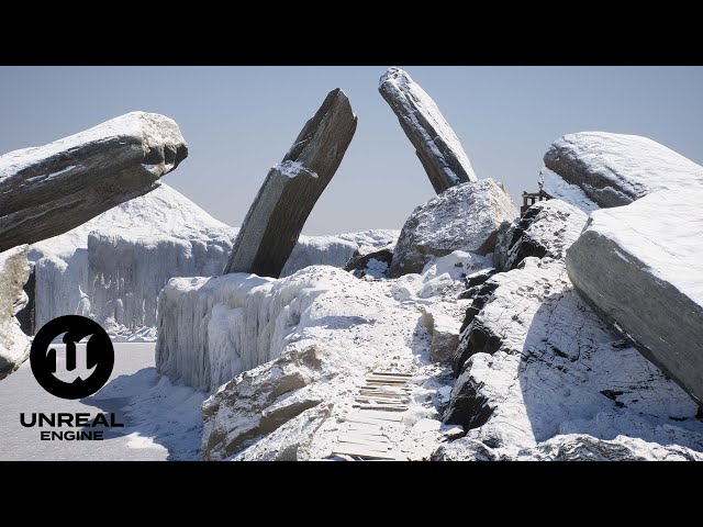 Unreal Engine 5: Breathtaking Snowy Landscape in 4K