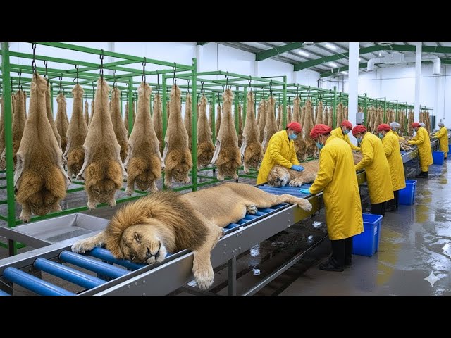Inside the Secret Factory: Processing Lion Skin to Million-Dollar Jackets