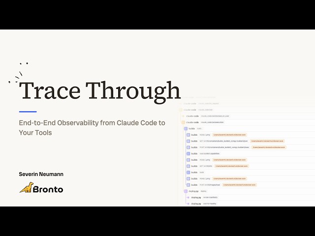 Trace Through: End-to-End Observability from Claude Code to Your Tools #claude #observability #otel