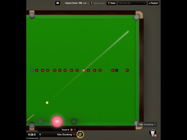 55 break during practice - realsnooker.com browser game #snooker #snookergame