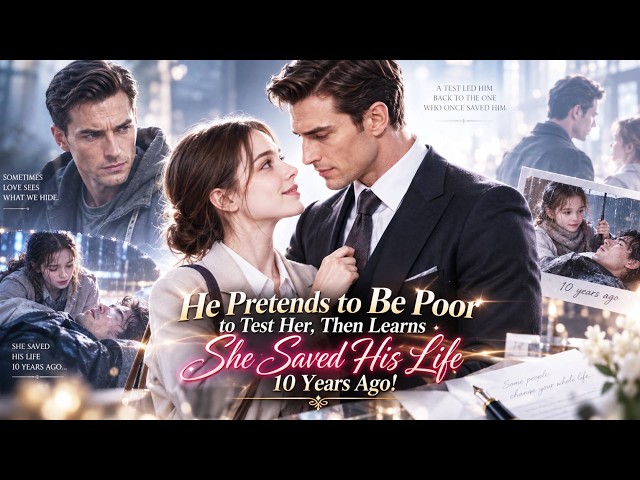 He pretends to be poor to test her, then learns she saved his life 10 years ago！#minidrama
