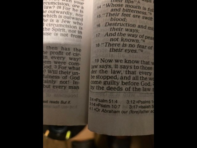 Reading Romans 3: 19 until chapter 4