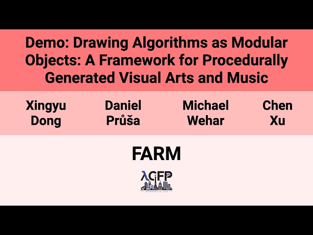 [FARM'26] Demo: Drawing Algorithms as Modular Objects: A Framework for Procedurally Generated(…)
