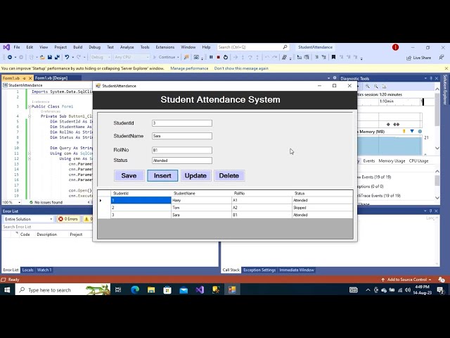 Student Attendance System Using VB.Net