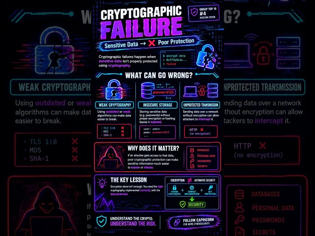 Why Do Cryptographic Failures Matter? 🔐 | Cybersecurity Explained