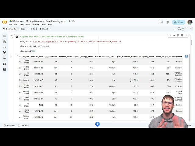 3.3 Part 1 - Missing Values and Data Cleaning