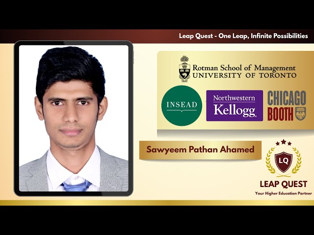 MBA Admit from Kellogg - Another M7 Success Story from Leap Quest