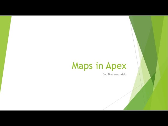 Maps in Apex programming language