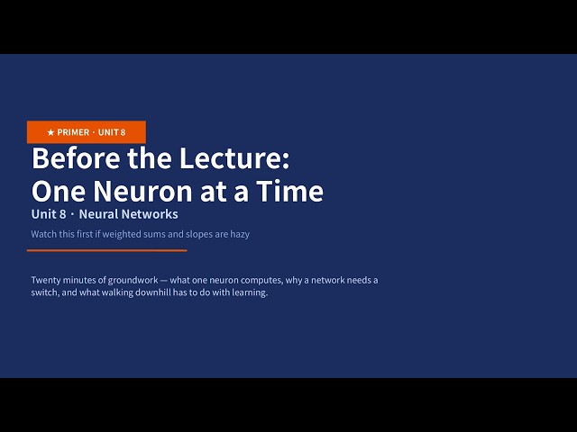 Financial Machine Learning Week 8 Primer — One Neuron at a Time | Yonsei University