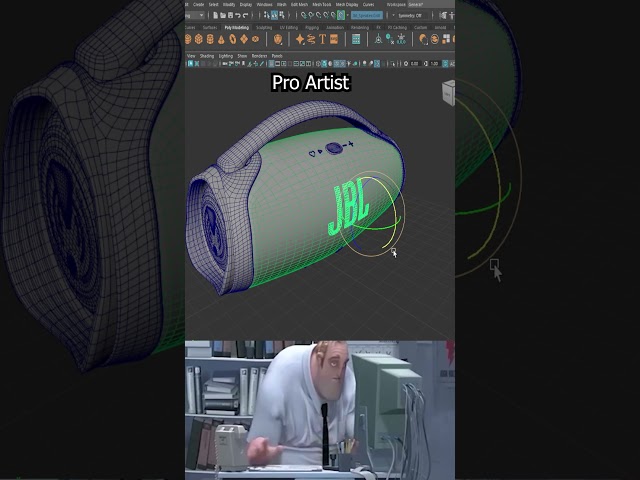 Noob vs Pro Artist: Placing Text on 3D Objects in Maya #mayatutorial #3dcommunity #mayatips