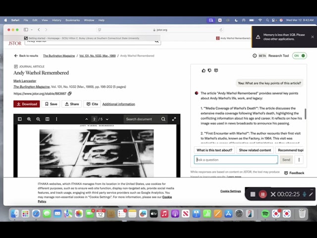 JSTOR with AI Tutorial