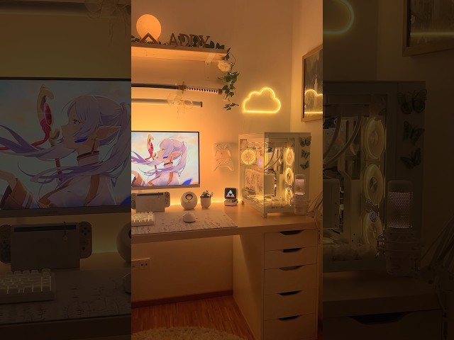 Cozy Friday vibes ☁️✨ #shorts #gamingsetup #setup