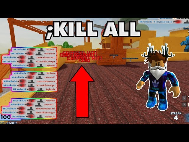 NEW ADMIN COMMAND SCRIPT IN ARSENAL! (;KILL ALL) ROBLOX