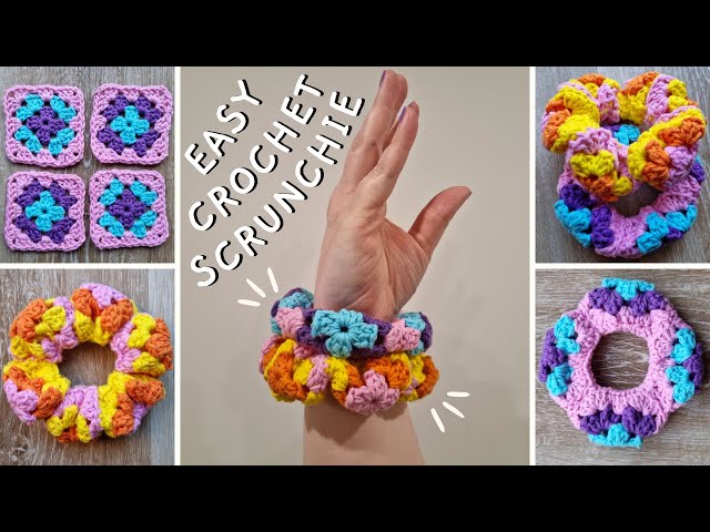 Granny Square Scrunchie | A Fun Crochet Tutorial