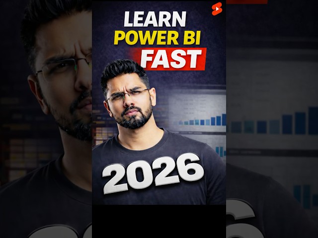 How I would Learn Power BI Fast in 2026 #powerbi #excel