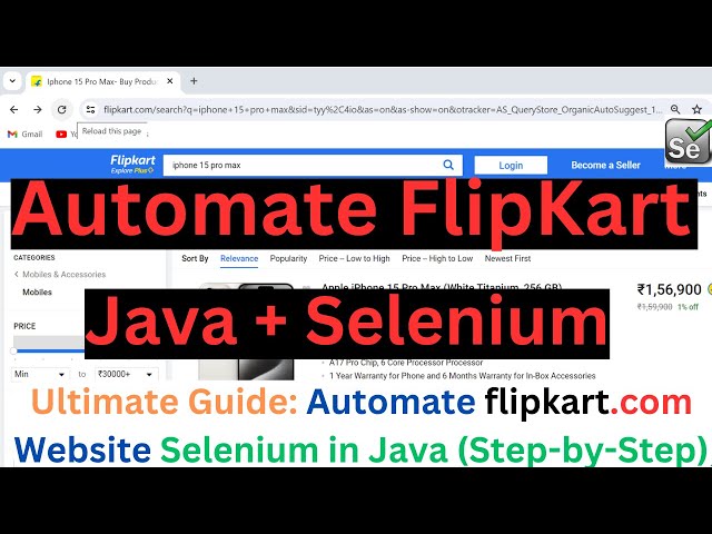 Automate Flipkart E-commerce website Using SELENIUM WEBDRIVER || JAVA + SELENIUM  #flipkart #amazon