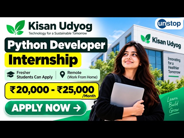 Python Developer Internship 2026 🚀 ₹20K–₹25K/Month | Work From Home | Freshers | Apply Now |Batch'26